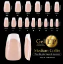 TIP GEL UP MEDIUM COFFIN PINK NUDE FRENCH AURORA