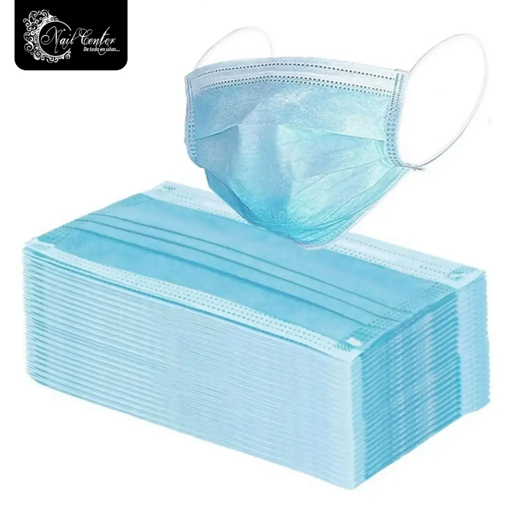 CAJA DE MASCARILLA CELESTE 50 PIEZAS
