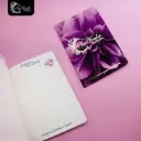 LIBRETA NAIL CENTER LILA CON FLORES