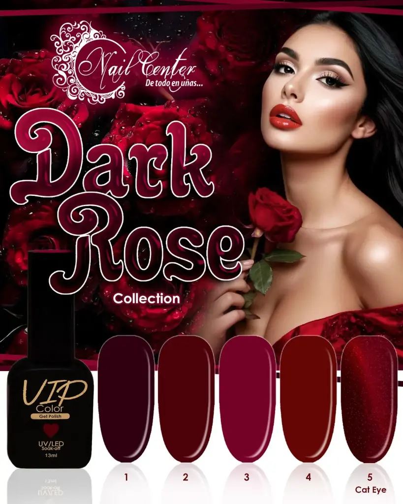 COLECCION VIP COLOR 13ML DARK ROSE 5 TONOS 