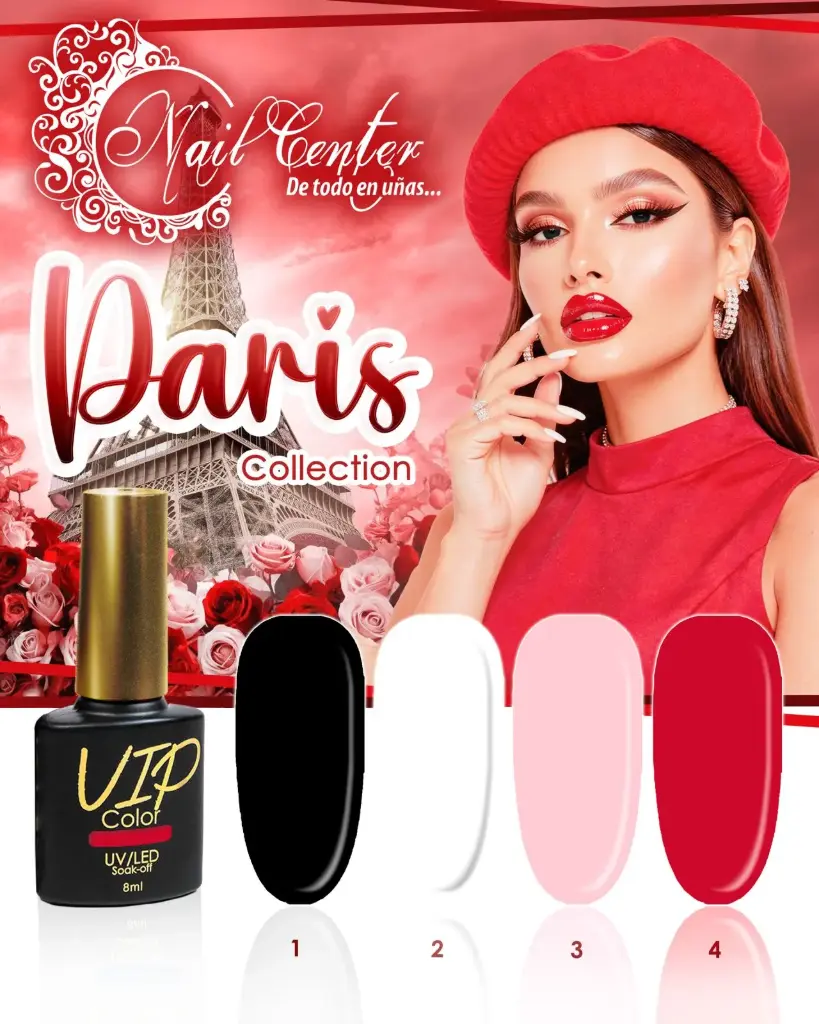 COLECCION VIP COLOR 8ML PARIS 4 TONOS