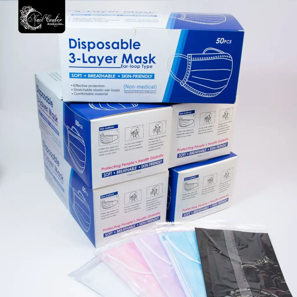 KIT DE MASCARILLAS, 5 PAQUETES DE 50 UNIDADES CADA UNO