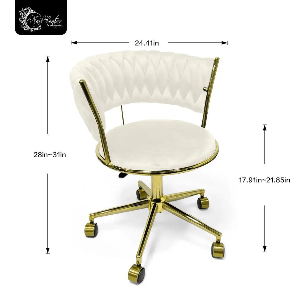 SILLA CAMI COLOR BEIGE CON RUEDAS