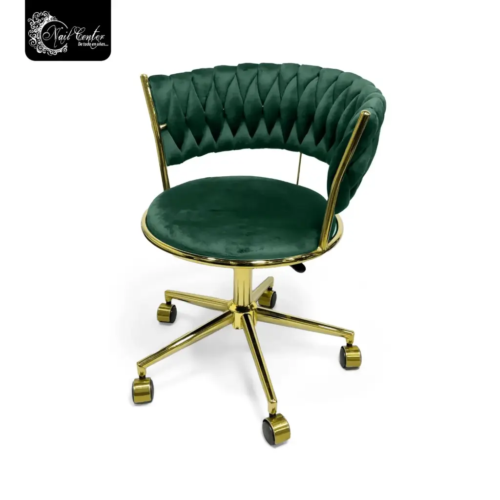 SILLA CAMI COLOR GREEN CON RUEDAS