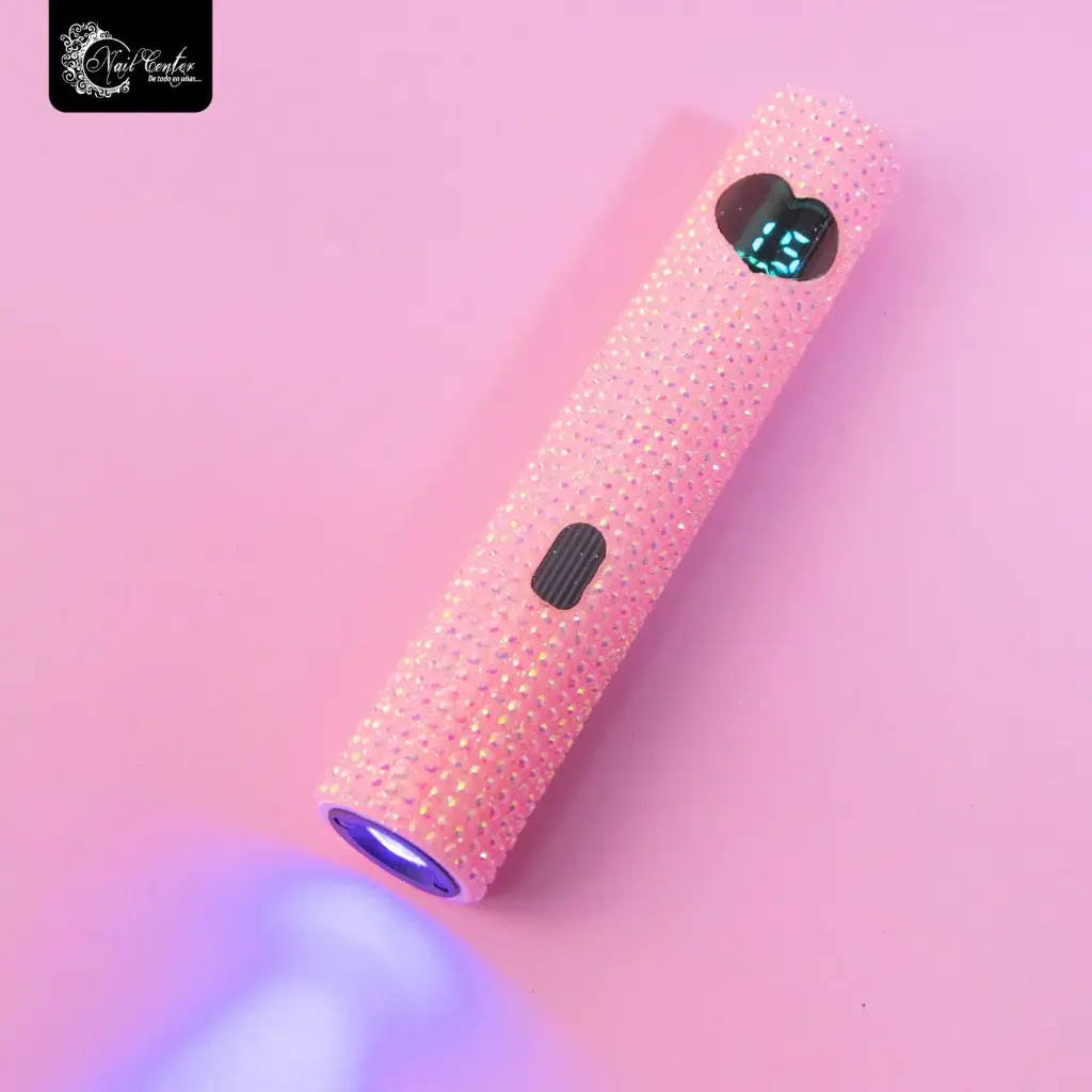 LAMPARA PARA GEL UP DE TUBO BLING BLING ROSA