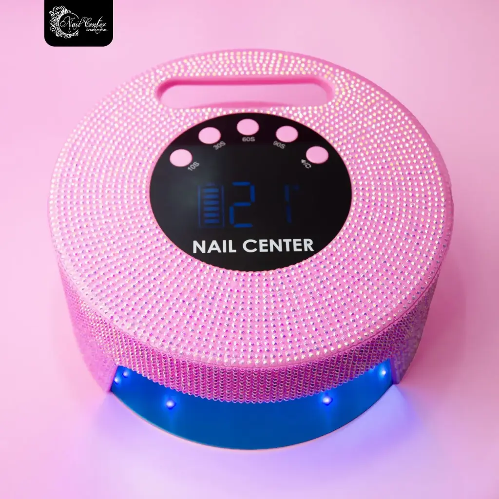 LAMPARA NAIL CENTER INALAMBRICA 54 WATTS CORAZON OPALO ROSA