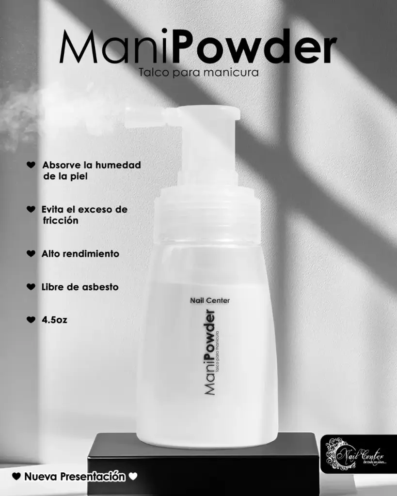MANI POWDER TALCO PARA MANICURA 4.5 ONZ.