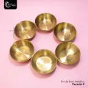 SET DE BOWL METALICO DORADO TAMAÑO S 6 PIEZAS