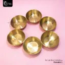 SET DE BOWL METALICO DORADO TAMAÑO L 6 PIEZAS