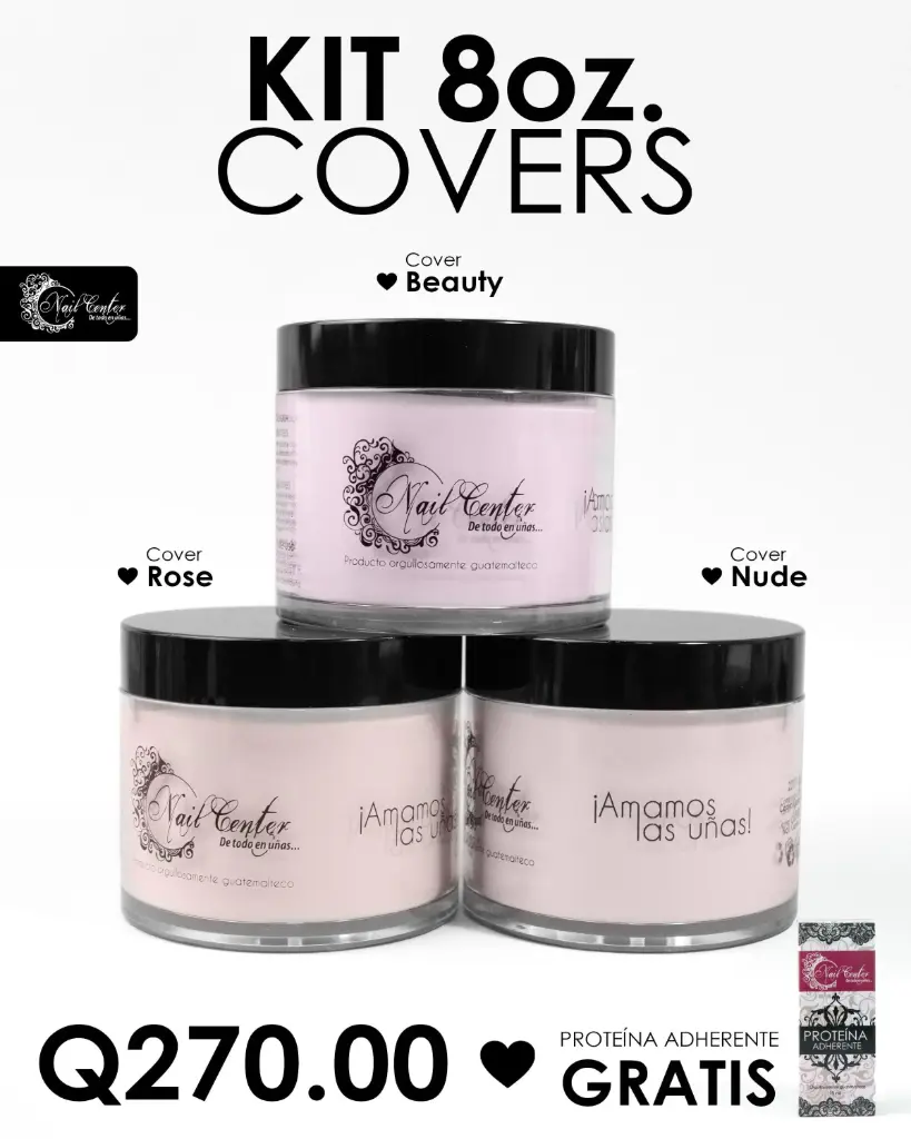 KIT ACRILICO 8 ONZ. (GRATIS 1 PROTEINA ADHERENTE)