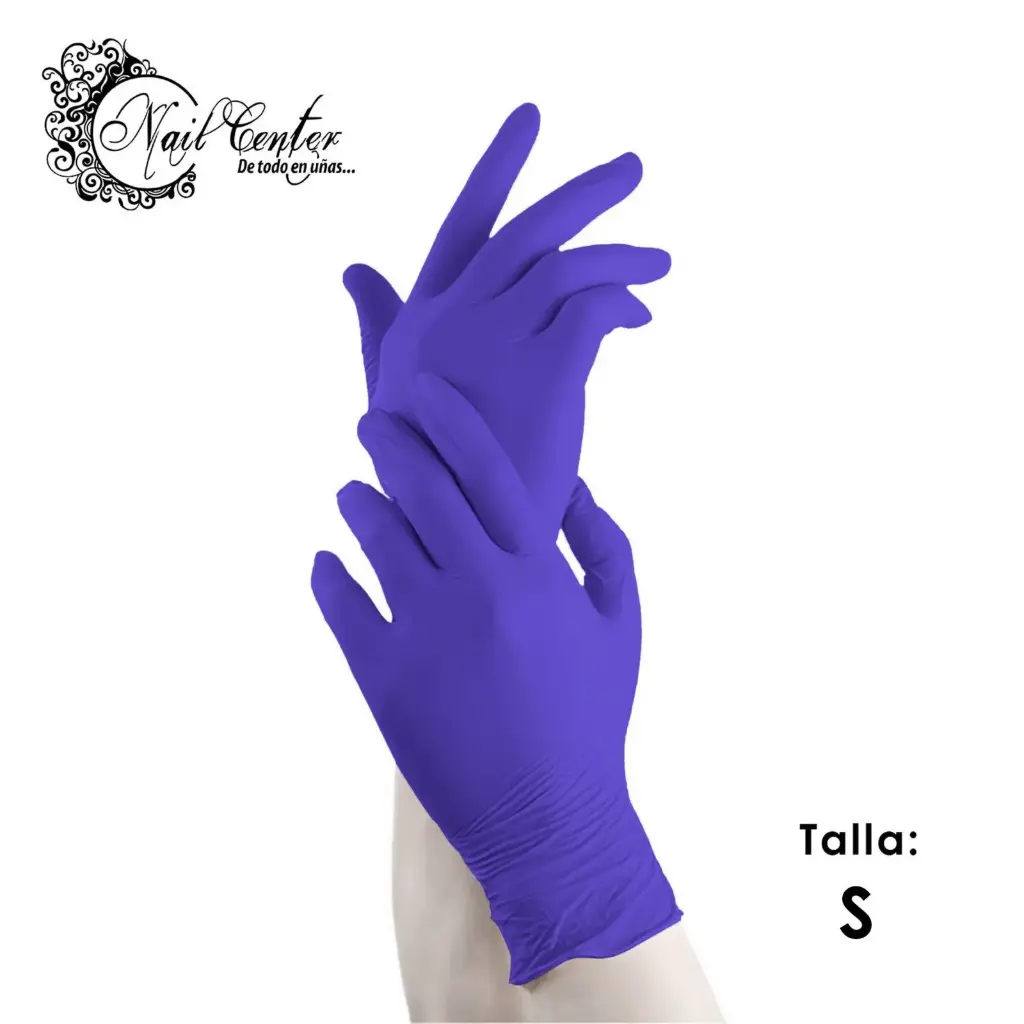 CAJA GUANTES MEZCLA DE VINIL/NITRILO TALLA S MORADO
