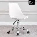 SILLA NORDICA BLANCA COJIN BLANCO CON RUEDAS