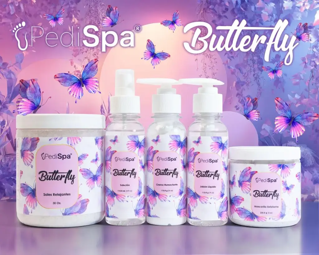 PEDI SPA KIT PEDICURE AROMA BUTTERFLY 8 ONZAS - 5 PASOS 