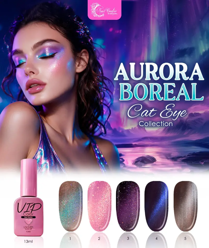 COLECCION VIP 13ML CAT EYE AURORA BOREAL - 5 TONOS