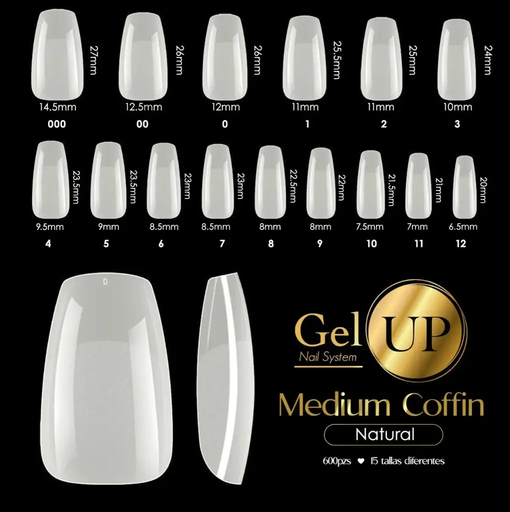 TIP GEL UP MEDIUM COFFIN NATURAL