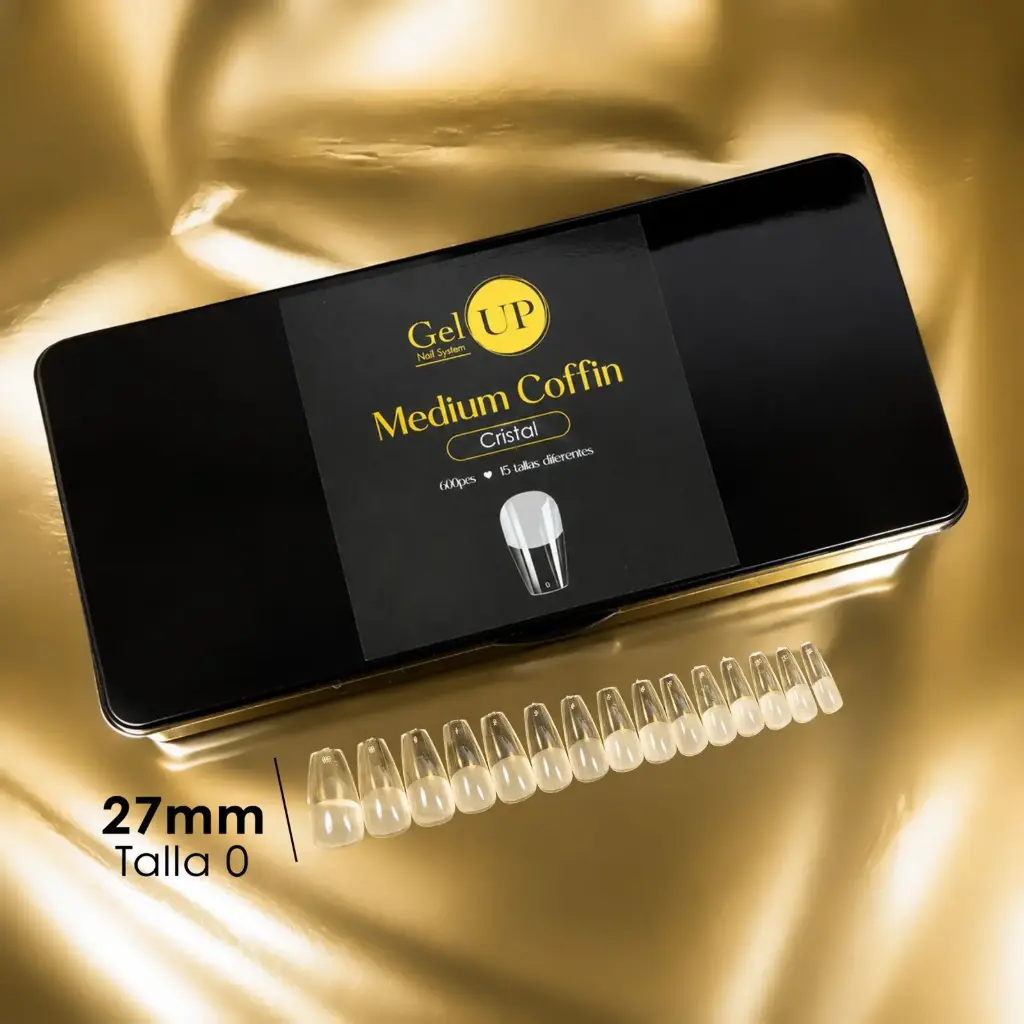 TIP GEL UP MEDIUM COFFIN CRISTAL