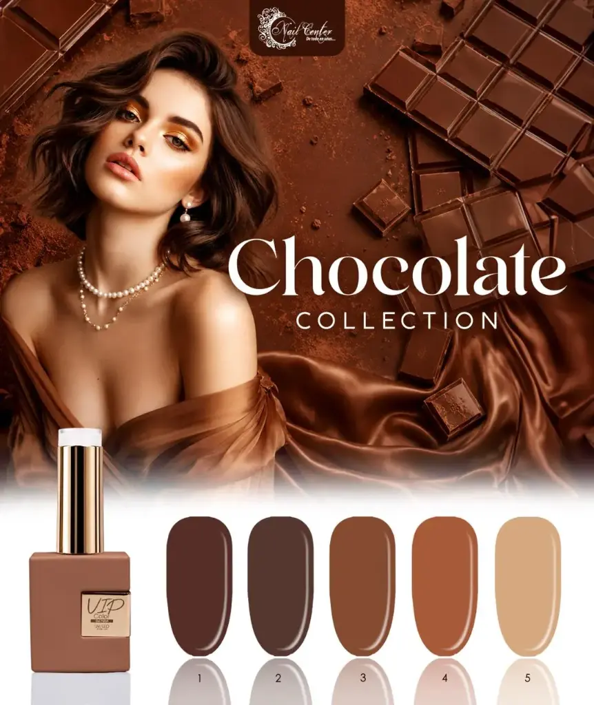COLECCIÓN DE LUJO VIP COLOR 5 PIEZAS 15ML CHOCOLATE
