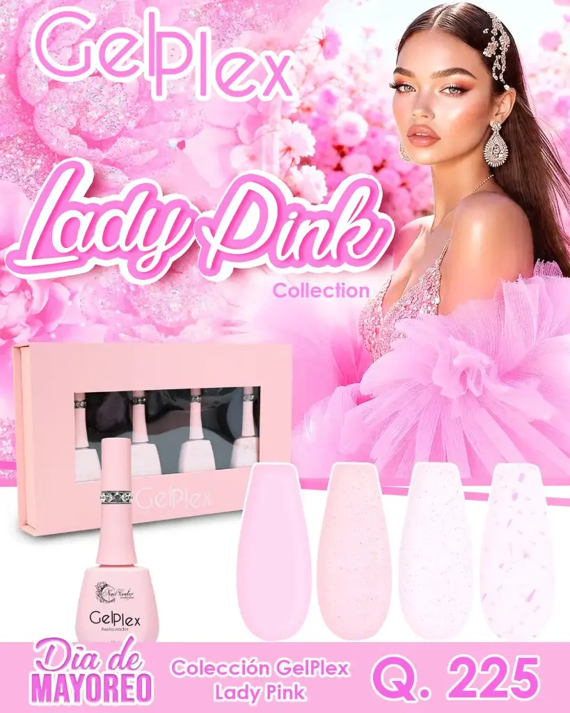 COLECCION GELPLEX LADY PINK - 4 TONOS