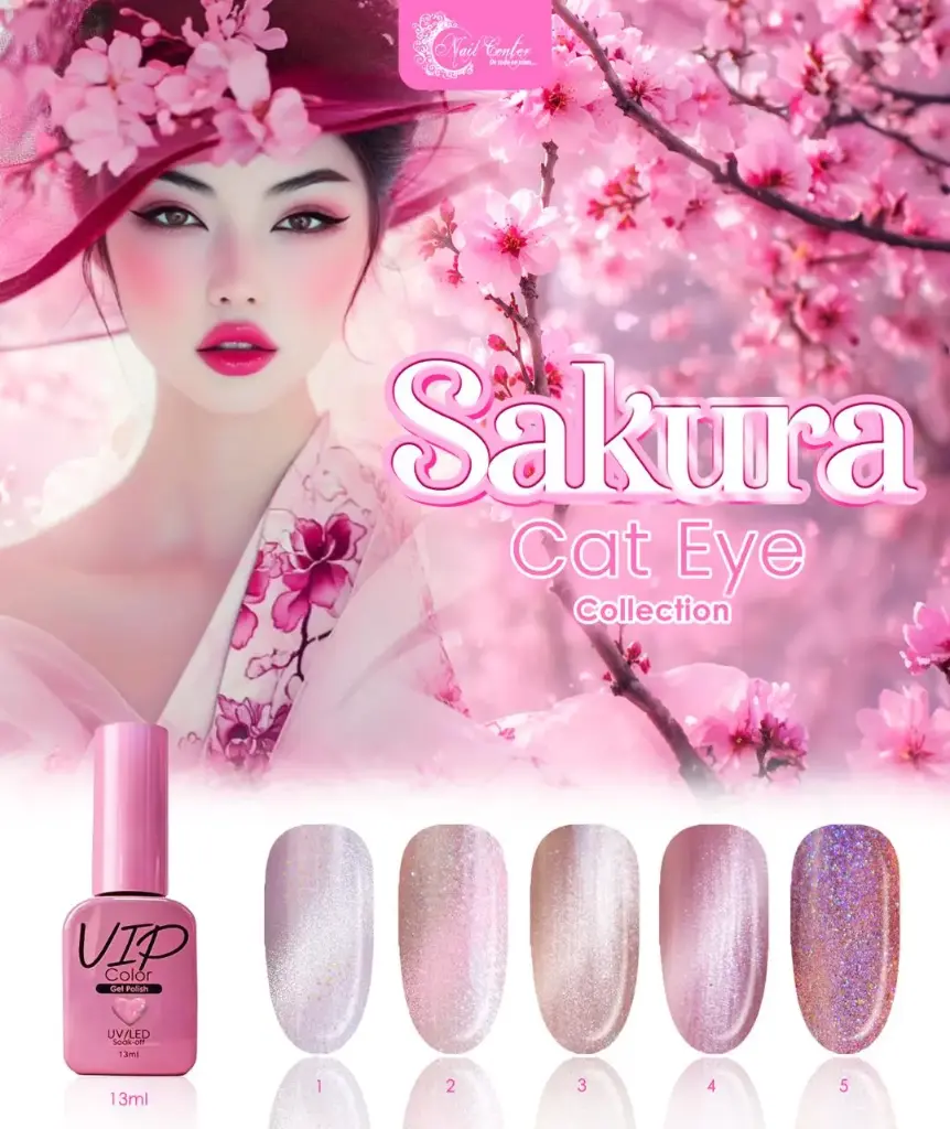 COLECCION VIP 13ML CAT EYE SAKURA - 5 TONOS