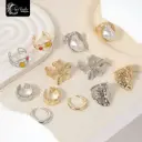 SET ANILLOS DORADO Y PLATA MODELO 1