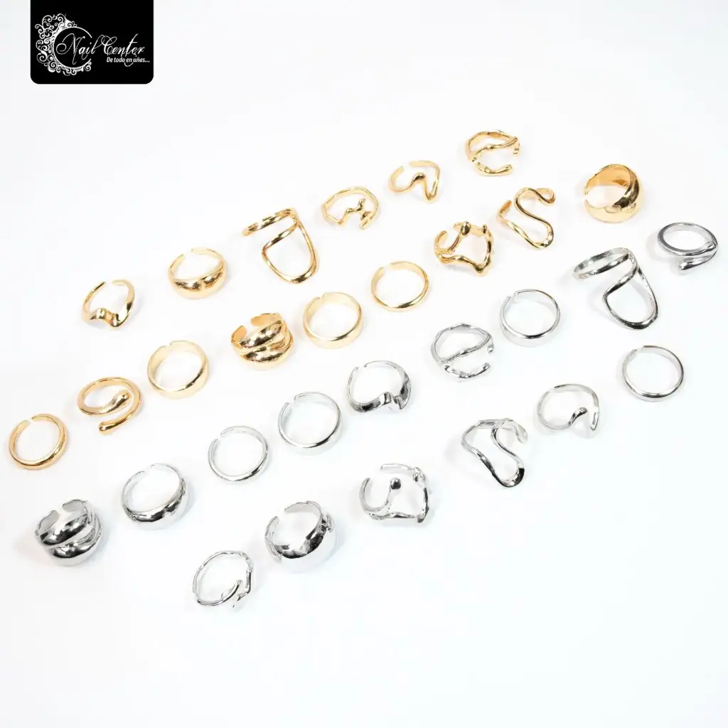 SET ANILLOS DORADO Y PLATA MODELO 2