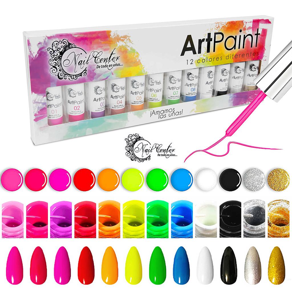 KIT GEL PAINTING LINER 12 PIEZAS