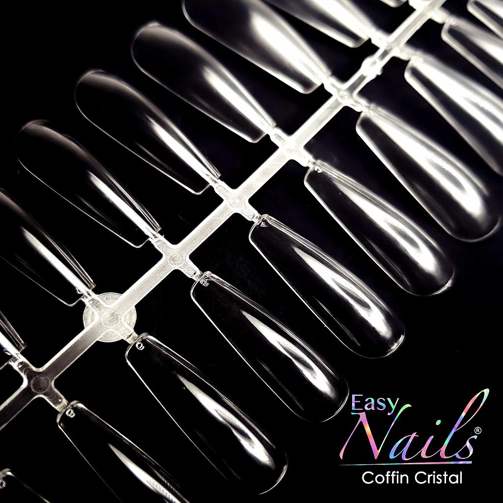 TIP EASY NAILS COFFIN CRISTAL 100 PIEZAS-COMPRA MINIMA 3 PIEZAS-