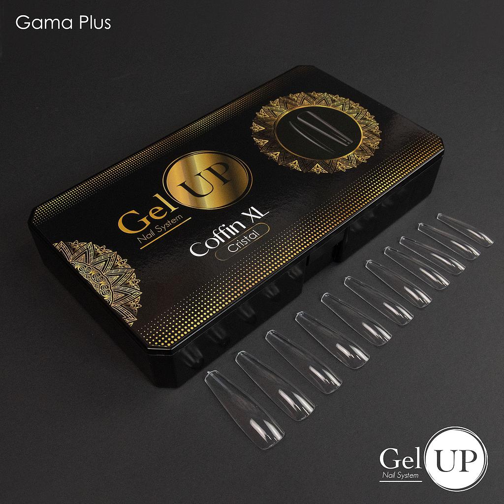 TIP GEL UP CAJA 360 PIEZAS XL CRISTAL COFFIN GAMA PLUS