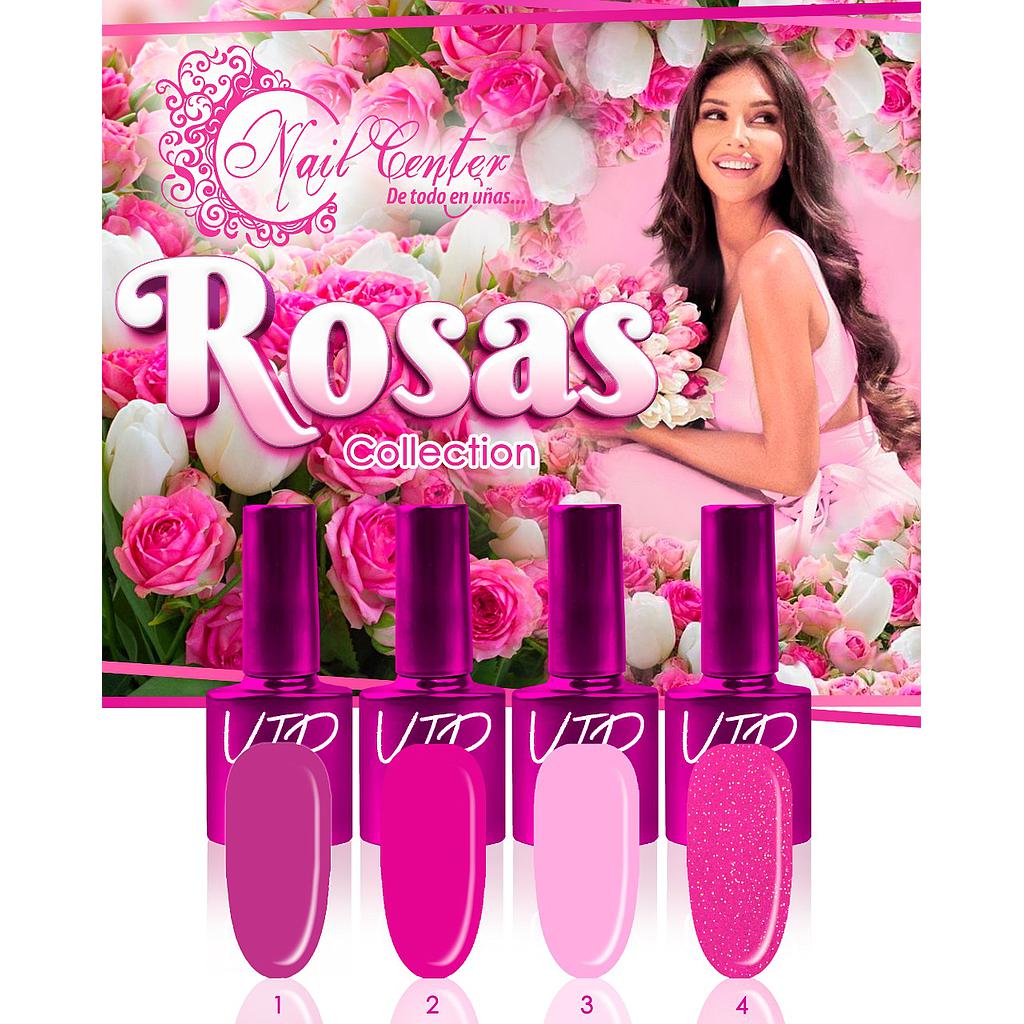 COLECCION VIP COLOR ROSAS 4 TONOS 8ML 
