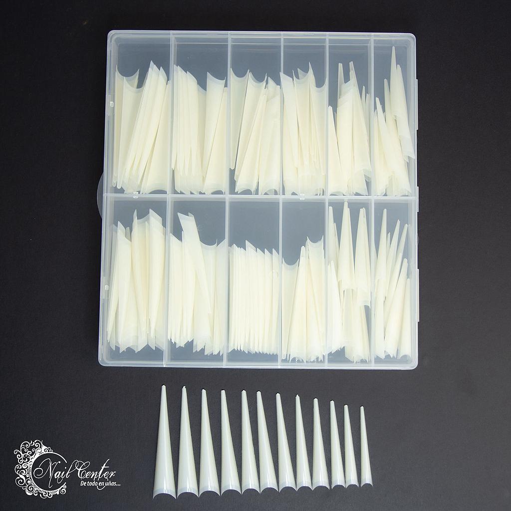 TIP EXTRA STILLETO NATURAL CON CURVA C