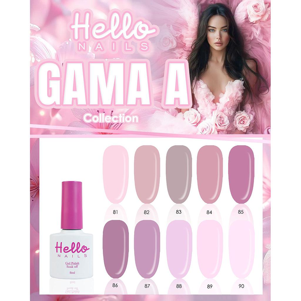 GAMA A HELLO NAILS 8ML 10 PZS. 