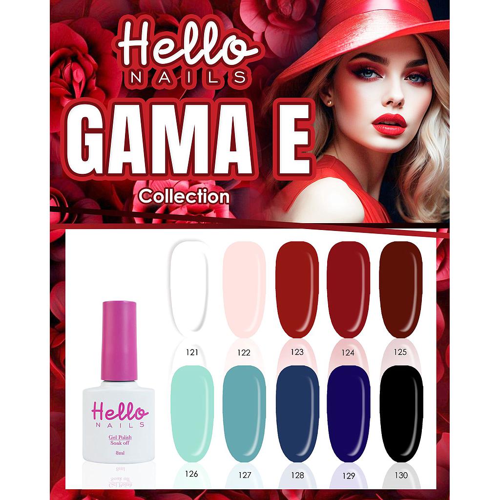 GAMA E HELLO NAILS 8ML 10 PZS.