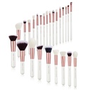 BROCHA T215 Jessup 25pcs Brushes Set- White & Rose gold