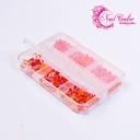 CAJA CRISTALES CERAMICOS ANARANJADOS-COMPRA MINIMA 3 PIEZAS-