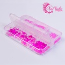 CAJA CRISTALES CERAMICOS FUCSIA