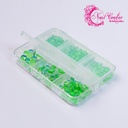 CAJA CRISTALES CERAMICOS VERDES-COMPRA MINIMA 3 PIEZAS-