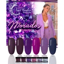 COLECCIÓN DE ACRILICO MORADOS 6 TONOS