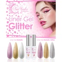 KIT GEL LINER METALLIC MIX 6 PIEZAS