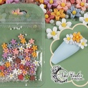 MINI FLORES 3D COLORES - BALINES PLATEADOS