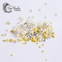 MINI FLORES METALICAS 3D PLATA