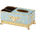 PORTA PAÑUELOS DESECHABLES TURQUESA CON ALMACENAMIENTO 