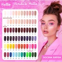 PROMO ACRILICO MATTE HELLO NAILS 1/4 DE ONZ.  PINK WEEK 12 PZS. SURTIDAS
