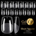 TIP GEL UP SHORT SQUARE CRISTAL 600 PIEZAS