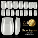 TIP GEL UP SHORT SQUARE NATURAL  600 PIEZAS