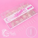 TIP NAIL CENTER CUADRADO XL CON CURVA C CLEAR