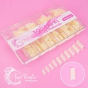 TIP NAIL CENTER CUADRADO XL CON CURVA C NATURAL