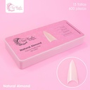 TIPS NAIL CENTER SALON SHAPES ALMOND NATURAL 600 PIEZAS