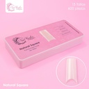 TIPS NAIL CENTER SALON SHAPES C CURVE SQUARE NATURAL 600 PIEZAS