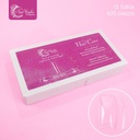 TIPS NAIL CENTER SALON SHAPES FLAT SQUARE CRISTAL 600 PIEZAS 