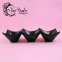 PLATITO 3 ESPACIOS HONDOS COLOR NEGRO